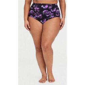 NEW! Torrid High Waist Ruched Floral Swim Bathing Suit Bottoms Size 4X NWT